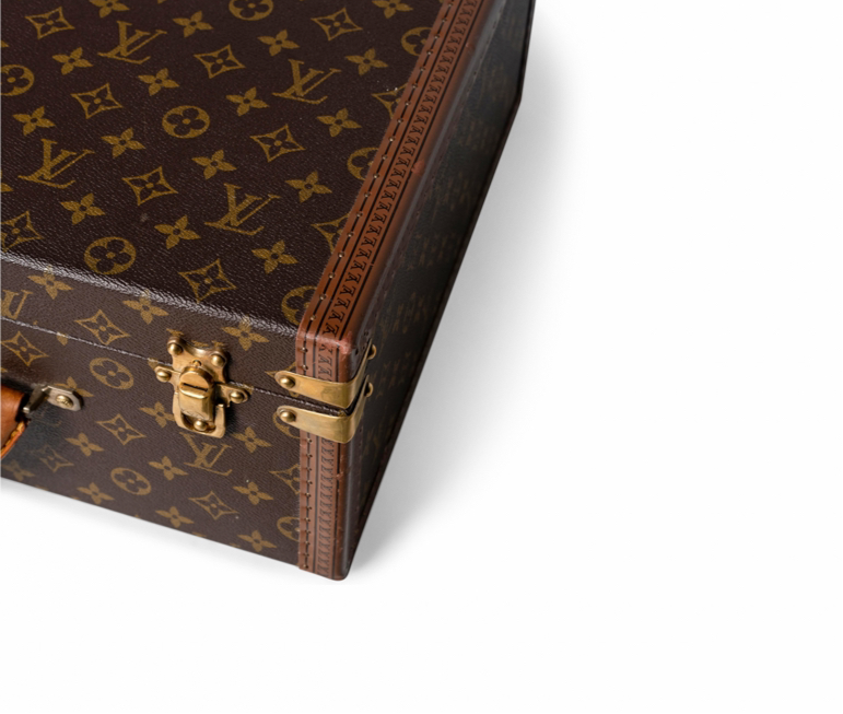 Maletín baúl del presidente vintage de Louis Vuitton, estuche