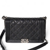 Chanel Medium Boy Bag with Grommets, Black