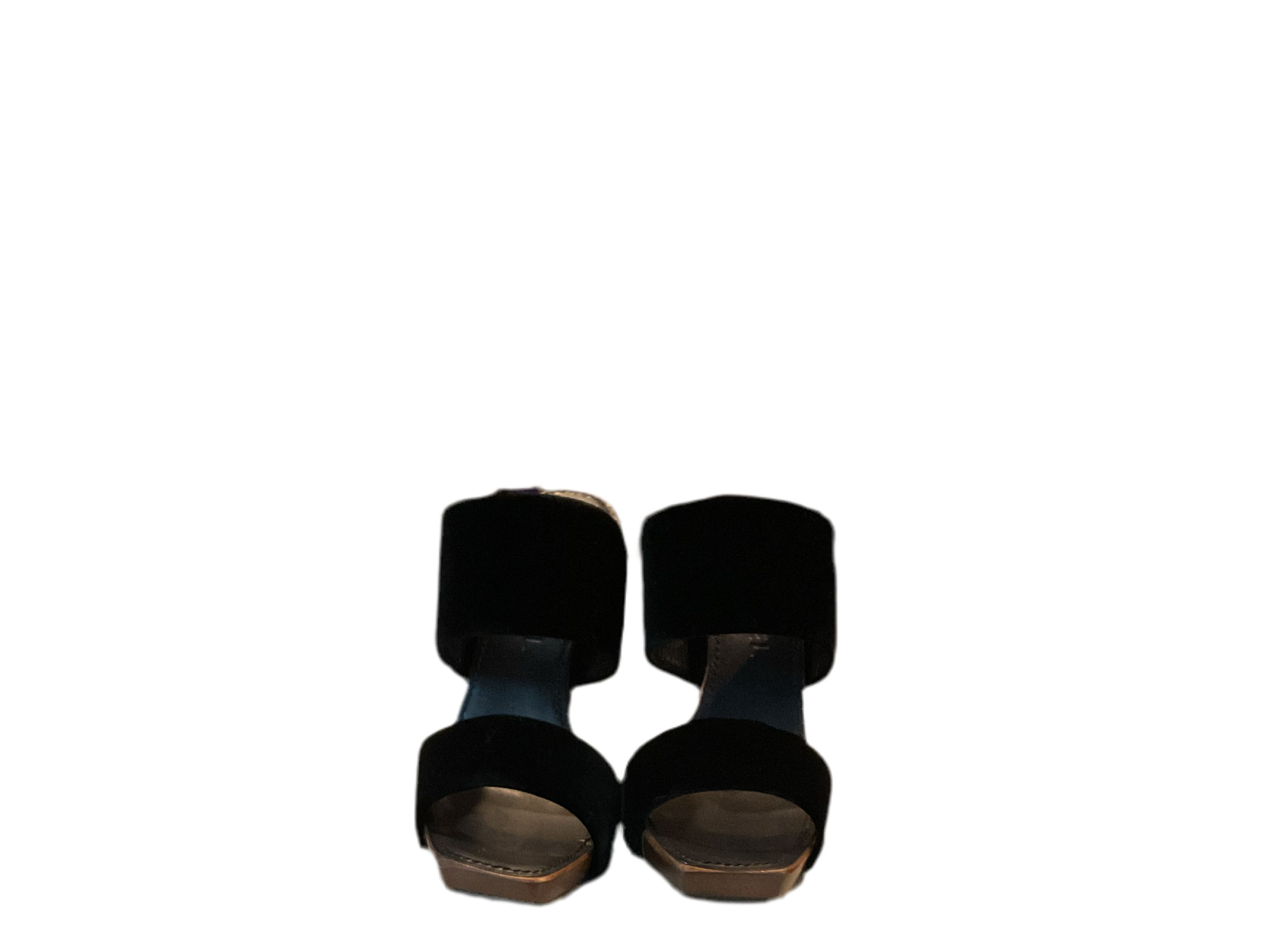 Sandalias de plataforma de terciopelo vintage de Chanel, talla 7.5 de EE. UU.