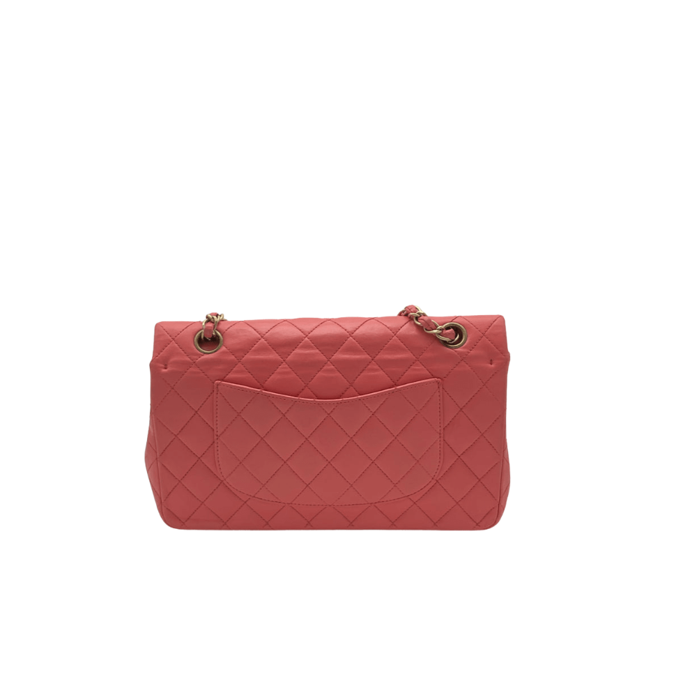 Authentic, Pre-owned Chanel Vintage Timeless Classic Medium Flap Bag, Coral