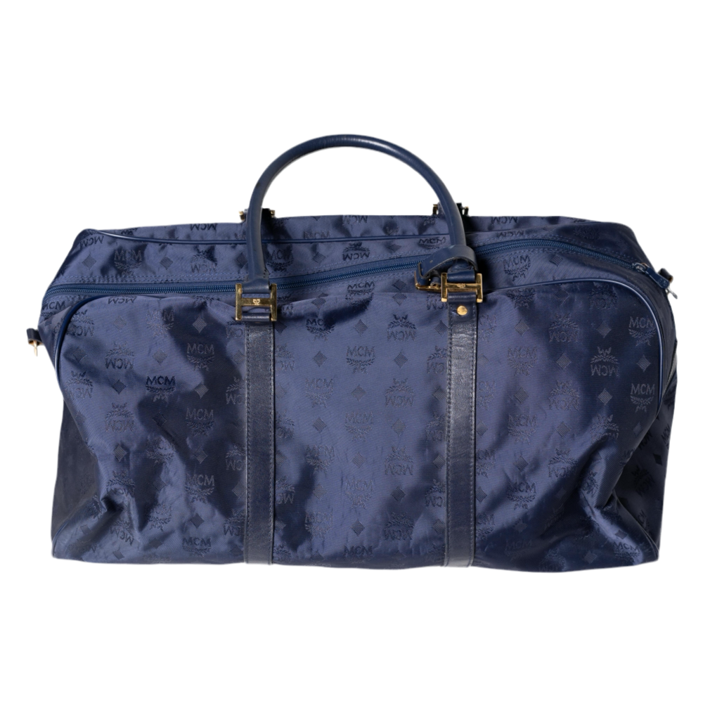 Bolsa de viaje/de fin de semana MCM Visetos, azul marino