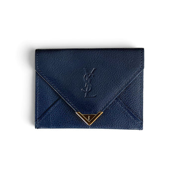 Yves Saint Laurent Vintage (YSL) Card Case, Navy