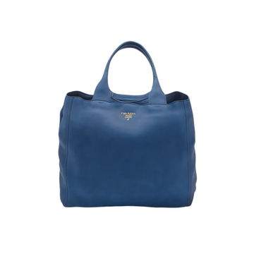Authentic, Pre-owned Prada Vitello Daino Cobalt Tote Bag