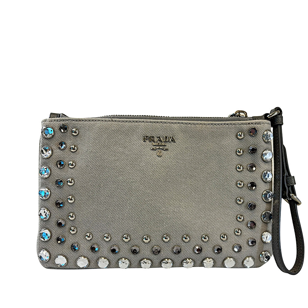 Bolso de mano/de mano de mezclilla Prada