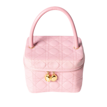 Bolso de mano vintage Christian Dior Lady Dior Cannage, rosa