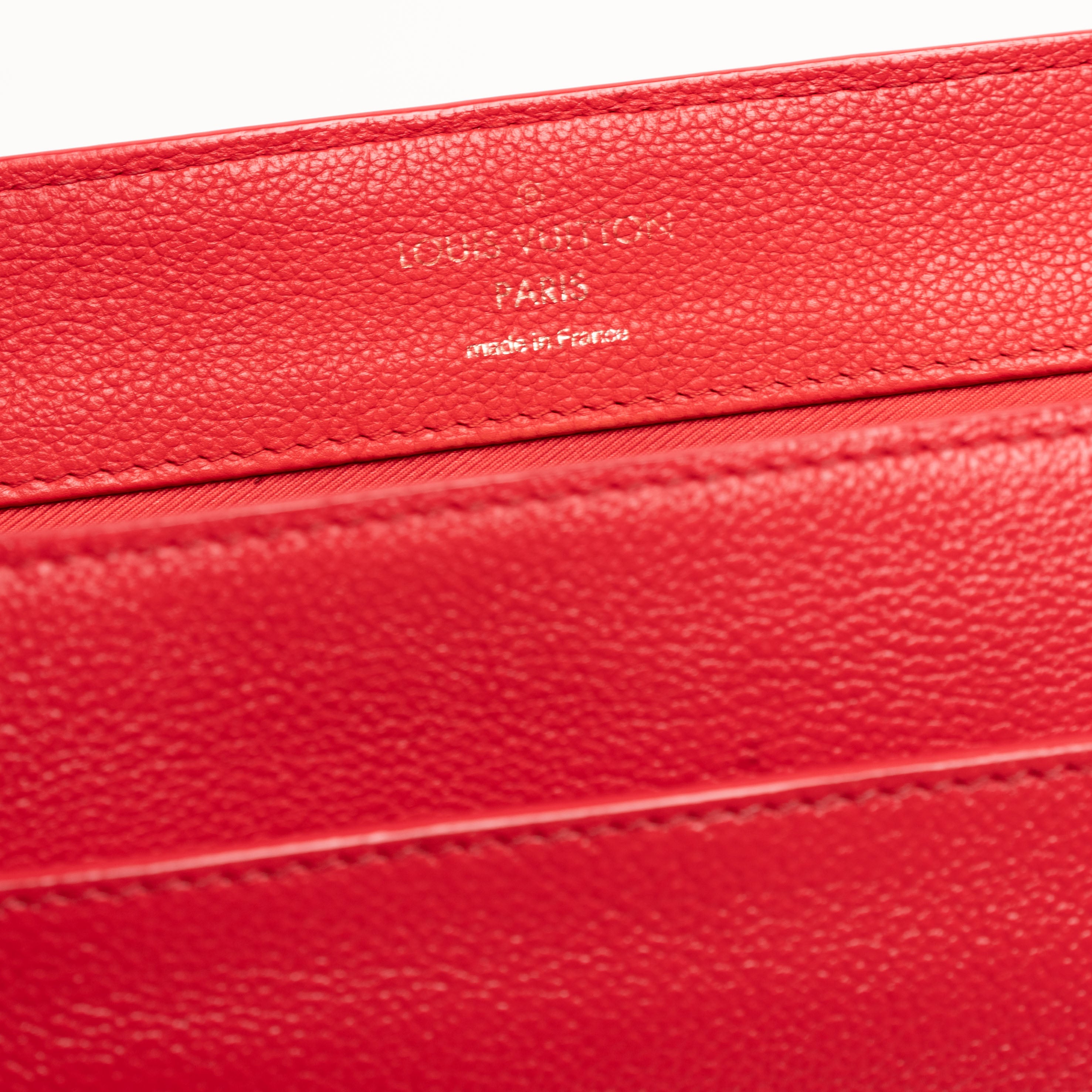 Authentic, Pre-owned Louis Vuitton Lockme Taurillon Bag, Red