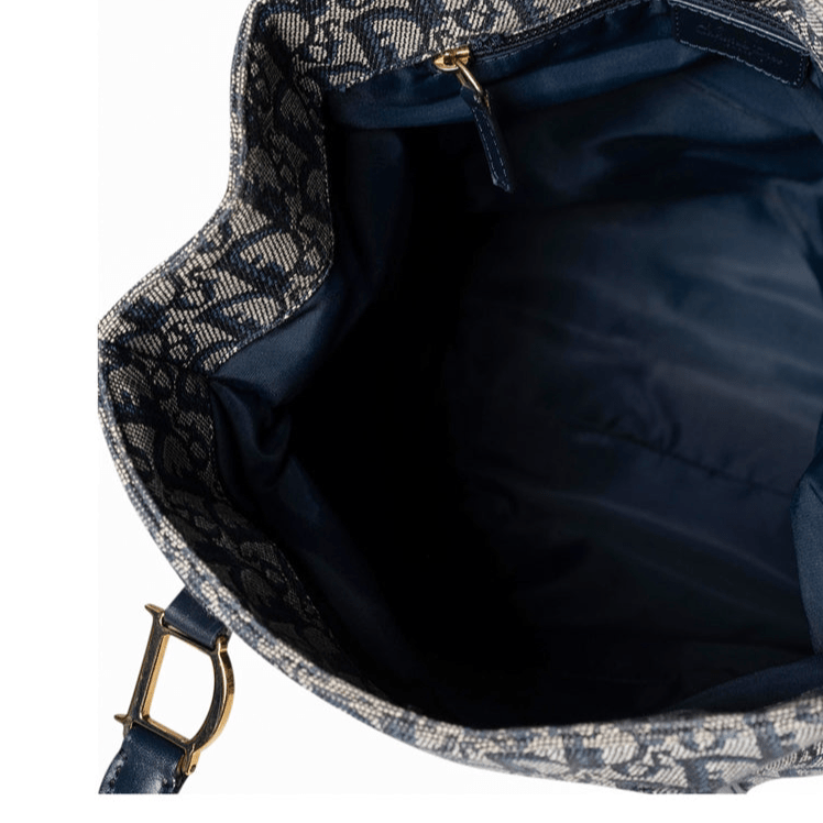 Authentic, Pre-owned Christian Dior Trotter Tote Bag, Navy
