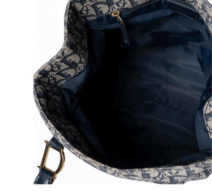Christian Dior Trotter Tragetasche, Marineblau