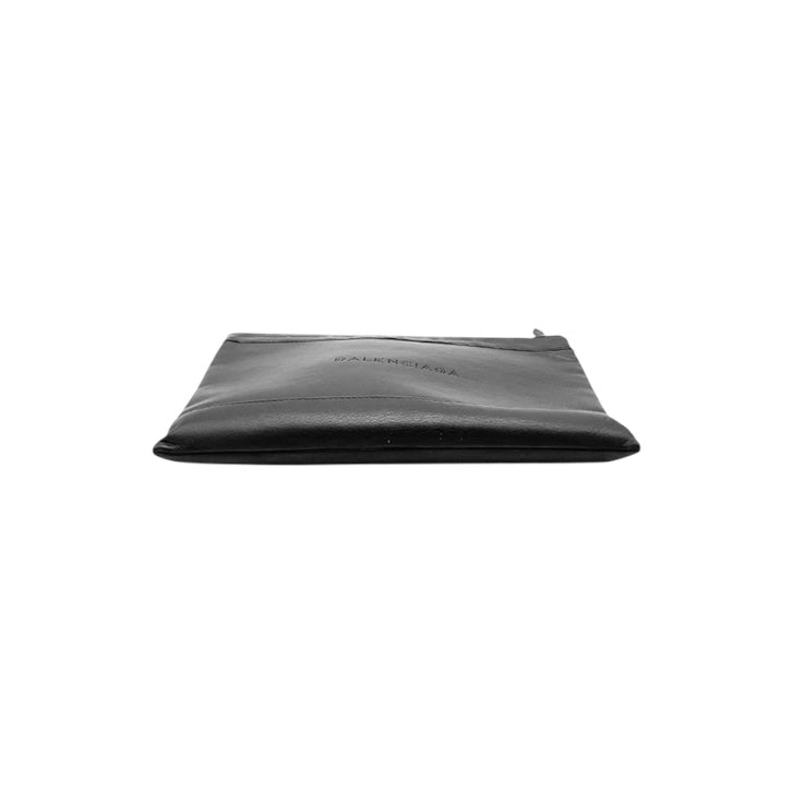 Authentic, Pre-owned Balenciaga Unisex Leather Clutch Bag, Black