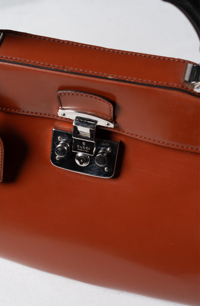 Gucci Bamboo Top- handle Lady Lock Bag