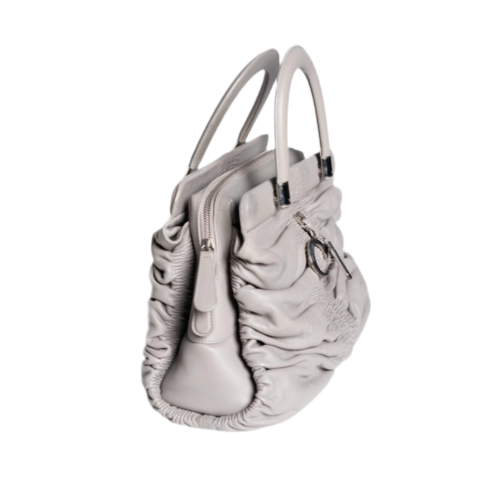 Bolso Karenina de piel Christian Dior, gris