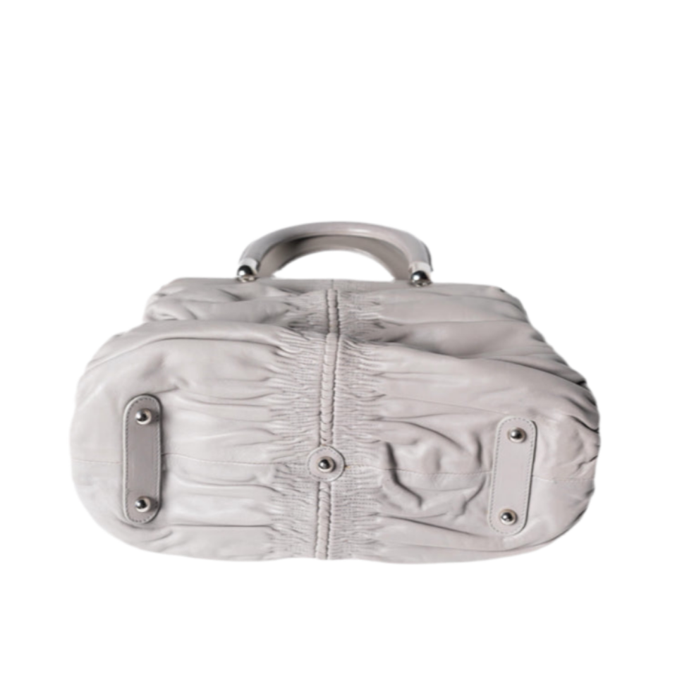 Bolso Karenina de piel Christian Dior, gris