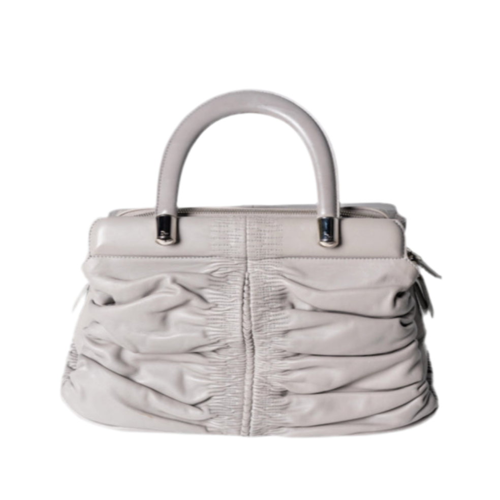Bolso Karenina de piel Christian Dior, gris