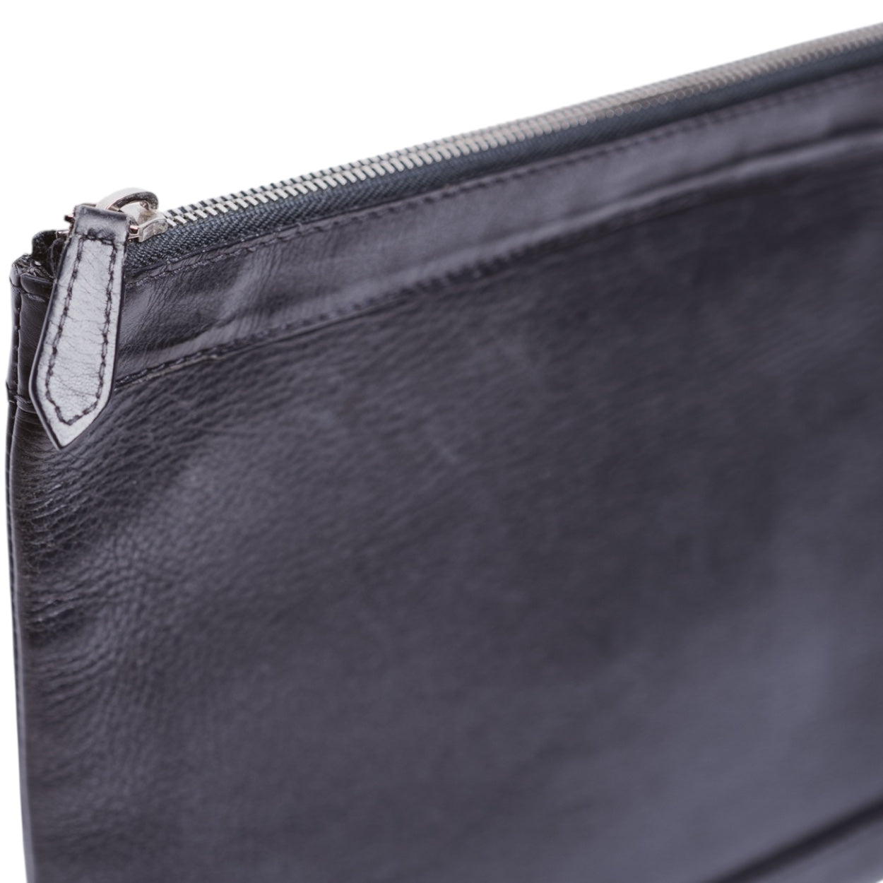 Balenciaga Unisex-Clutch aus Leder, Schwarz