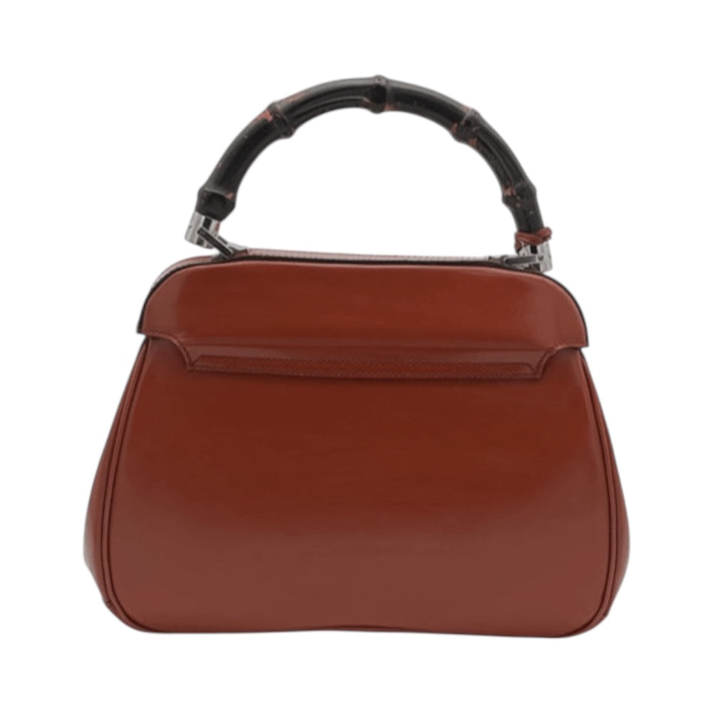 Authentic, Pre-owned Gucci Bamboo Top-handle Lady Lock Bag