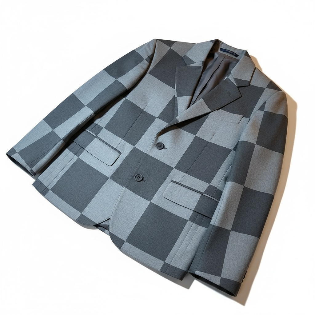 Louis Vuitton X Abloh X Nigo Damier Print Wool Blazer, FR 50