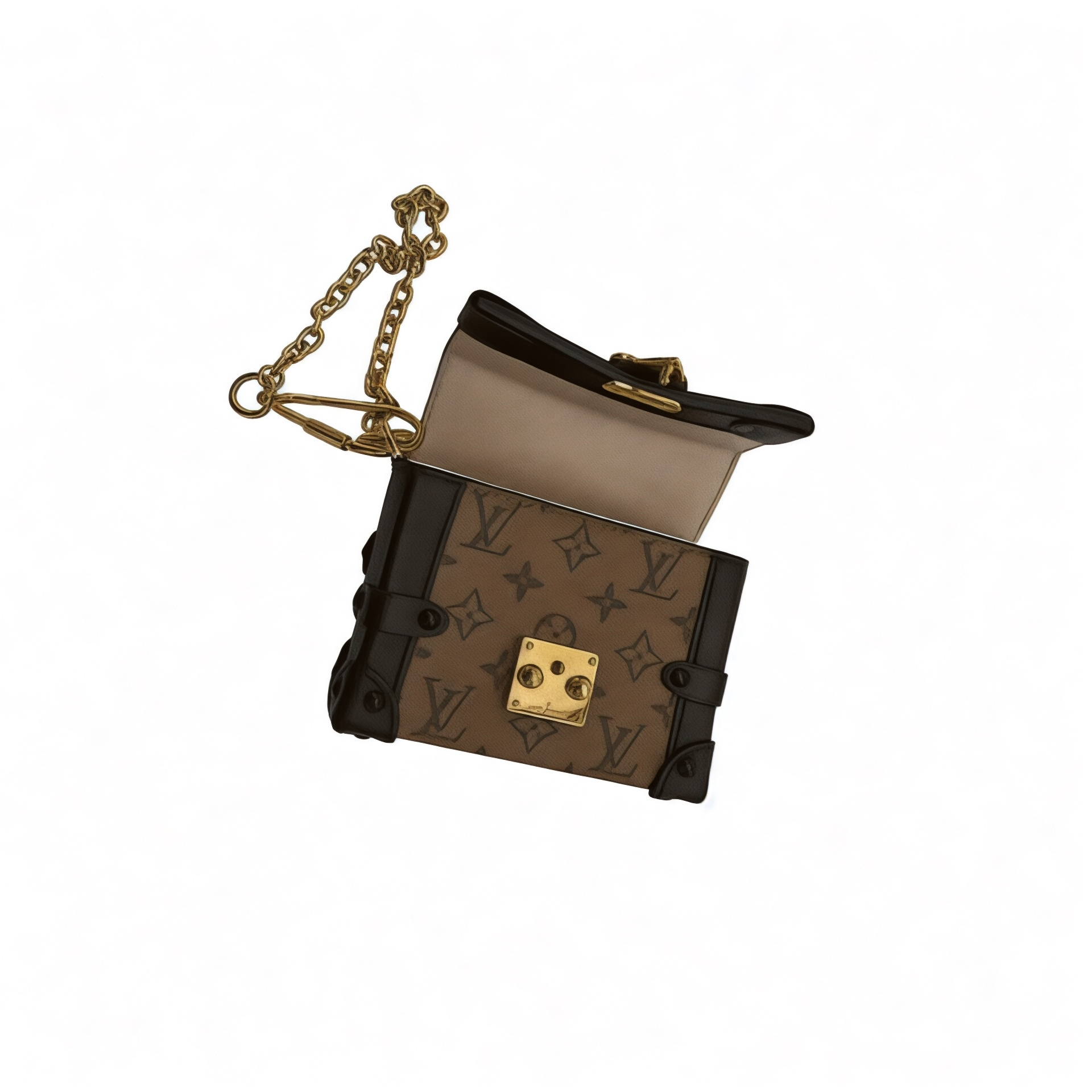 Authentic, Pre-owned Louis Vuitton Monogram Reverse  Essential Trunk/ Mini Bag