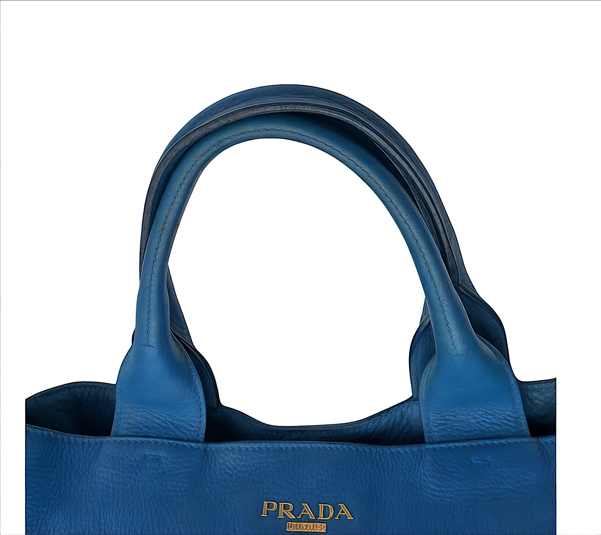 Authentic, Pre-owned Prada Vitello Daino Cobalt Tote Bag