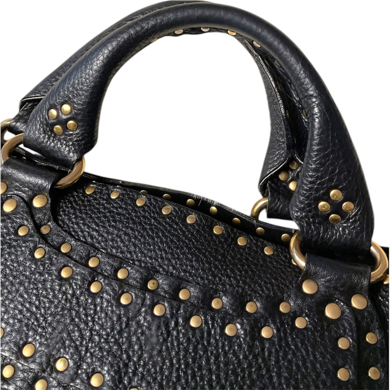 Vintage Celine Studded Boogie Bag, Black