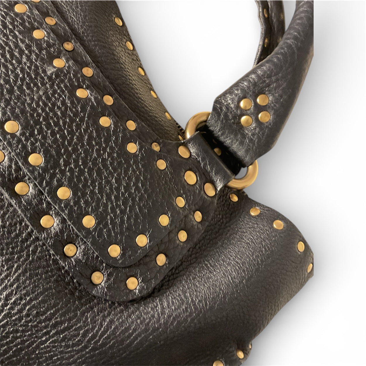Vintage Celine Studded Boogie Bag, Black
