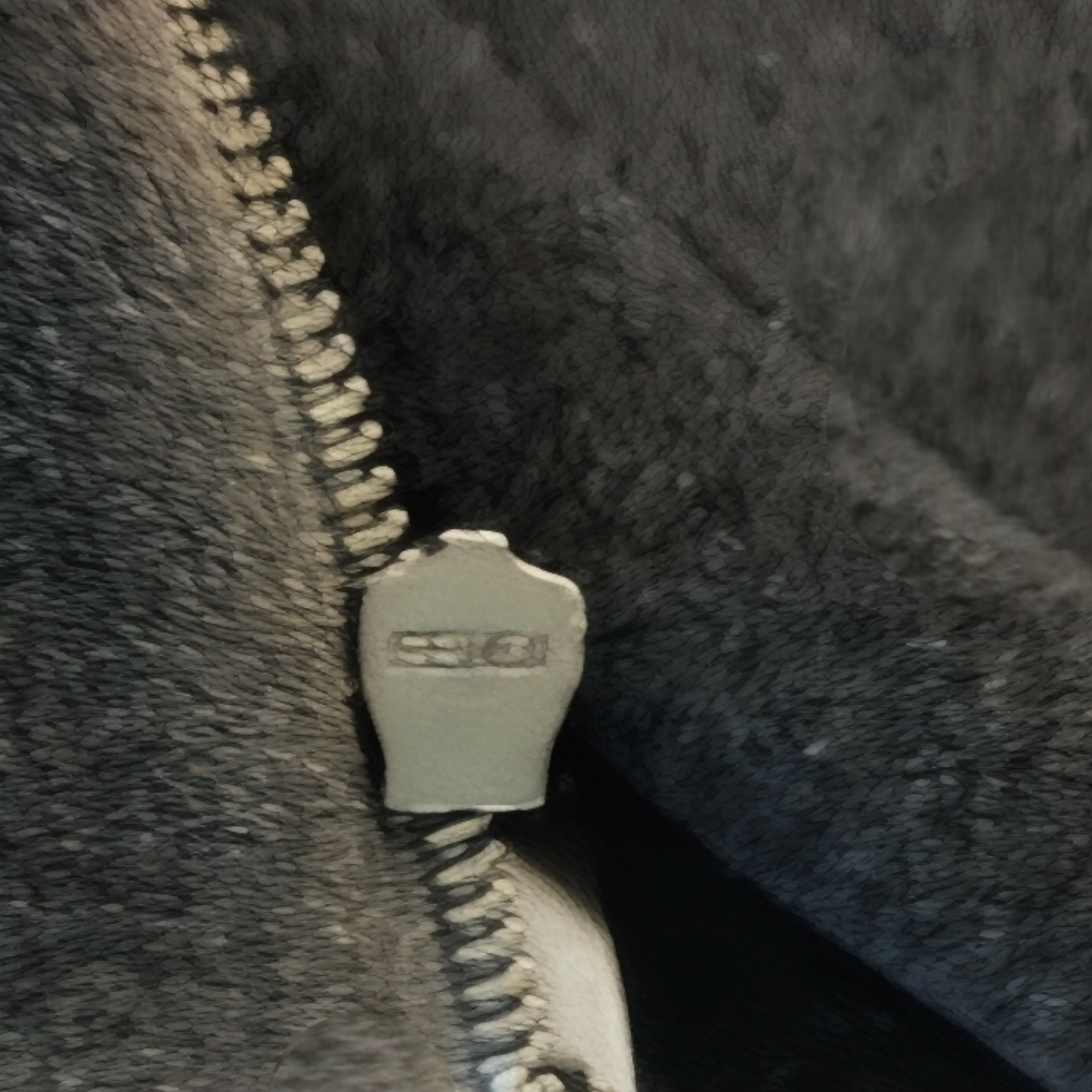 Abrigo bomber de lana Fendi para hombre con cuello de piel de oveja y logotipo, talla IT 52