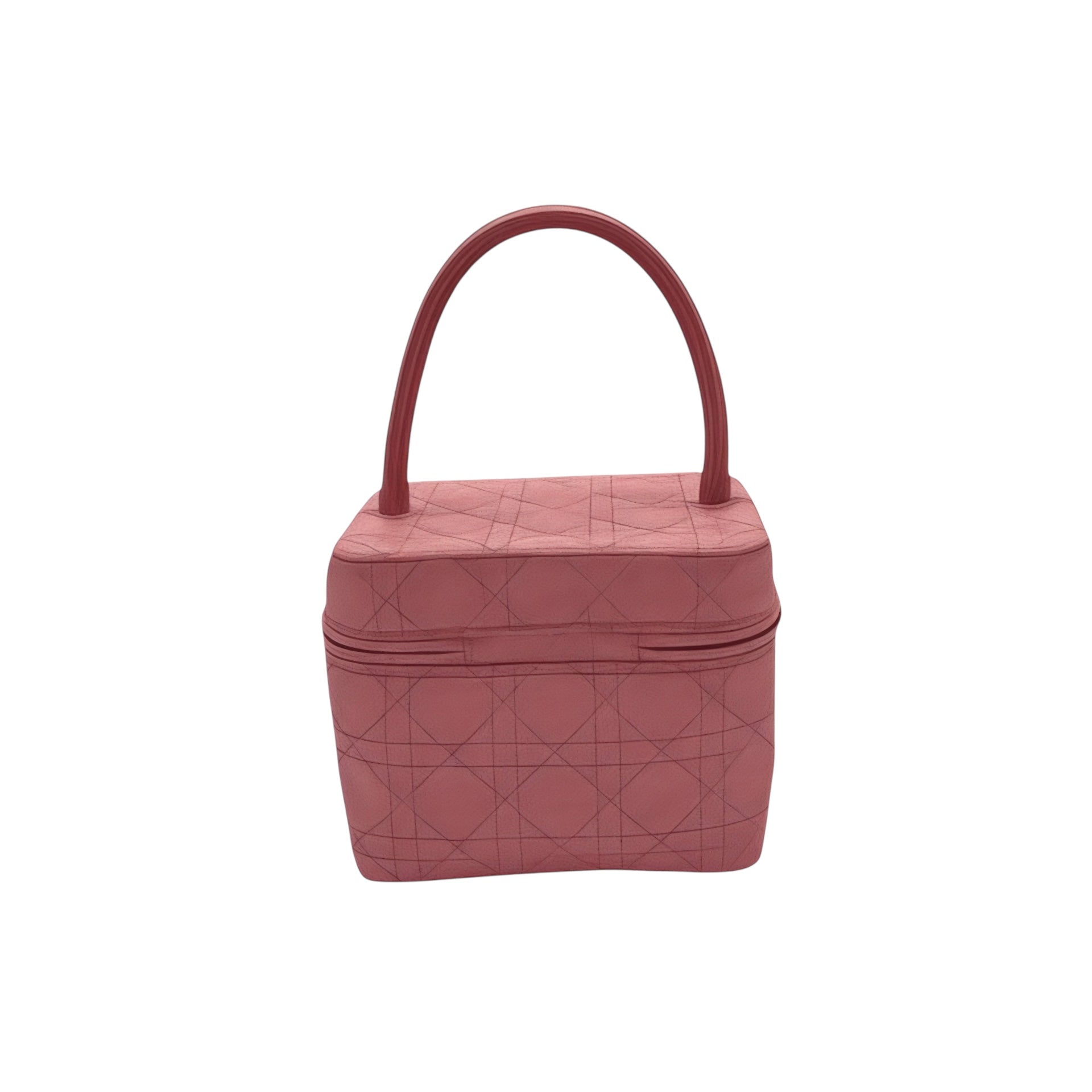 Christian Dior Vintage Lady Dior Cannage Kosmetiktasche, Rosa