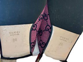 Gucci Multi-colored Monogram Princetown Mules,  IT 38/ US 8