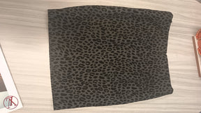 Versace Cheetah Print Skirt, Size EU 40/ US 4, Black