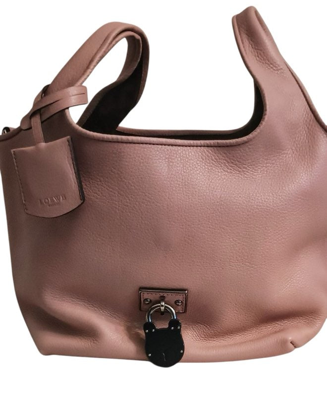 Loewe Calle Lock Tote Bag, Rose