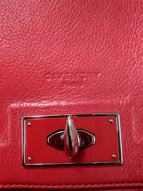 Authentic, Pre-owned Givenchy Calfskin Shark Bag, Red