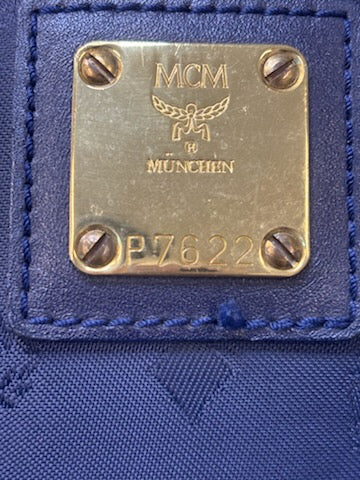 Bolsa de viaje/de fin de semana MCM Visetos, azul marino