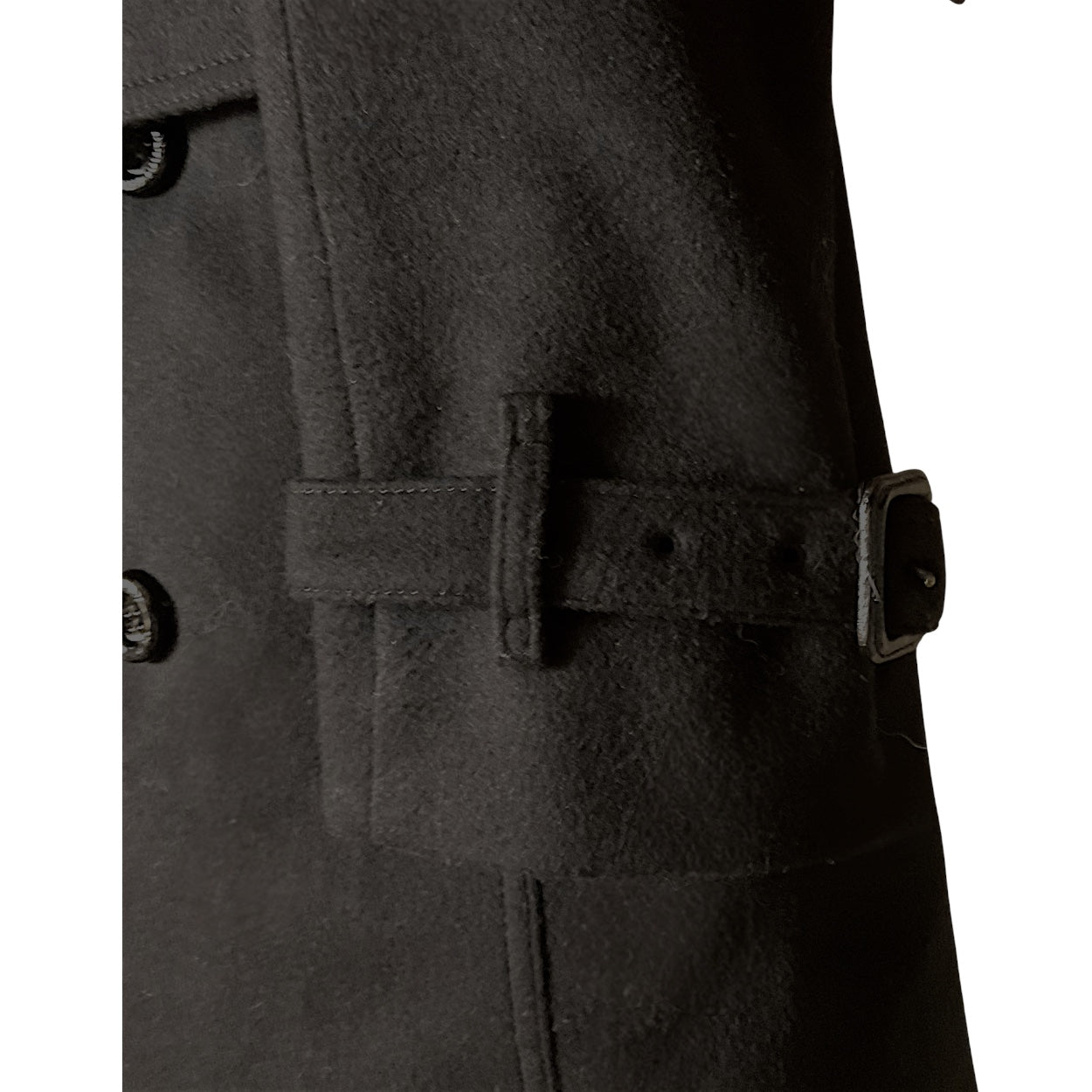 Pre-owned Burberry Black Label Vintage Wool Trench Coat, Black, JP 40