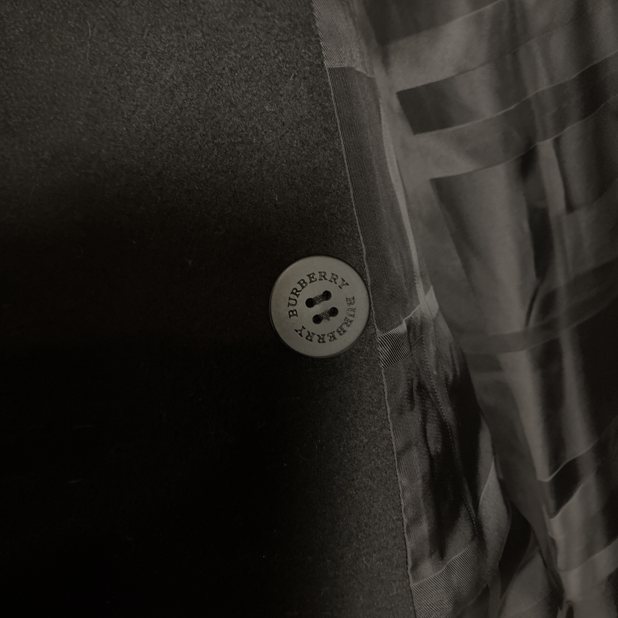 Pre-owned Burberry Black Label Vintage Wool Trench Coat, Black, JP 40