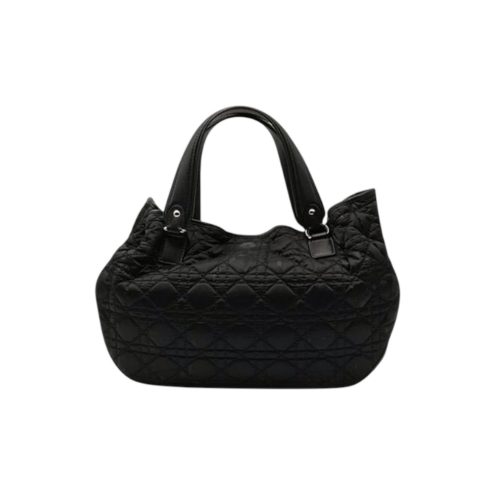 Authentic, Pre-owned Christian Dior Nylon Cannage Tote Bag, Black