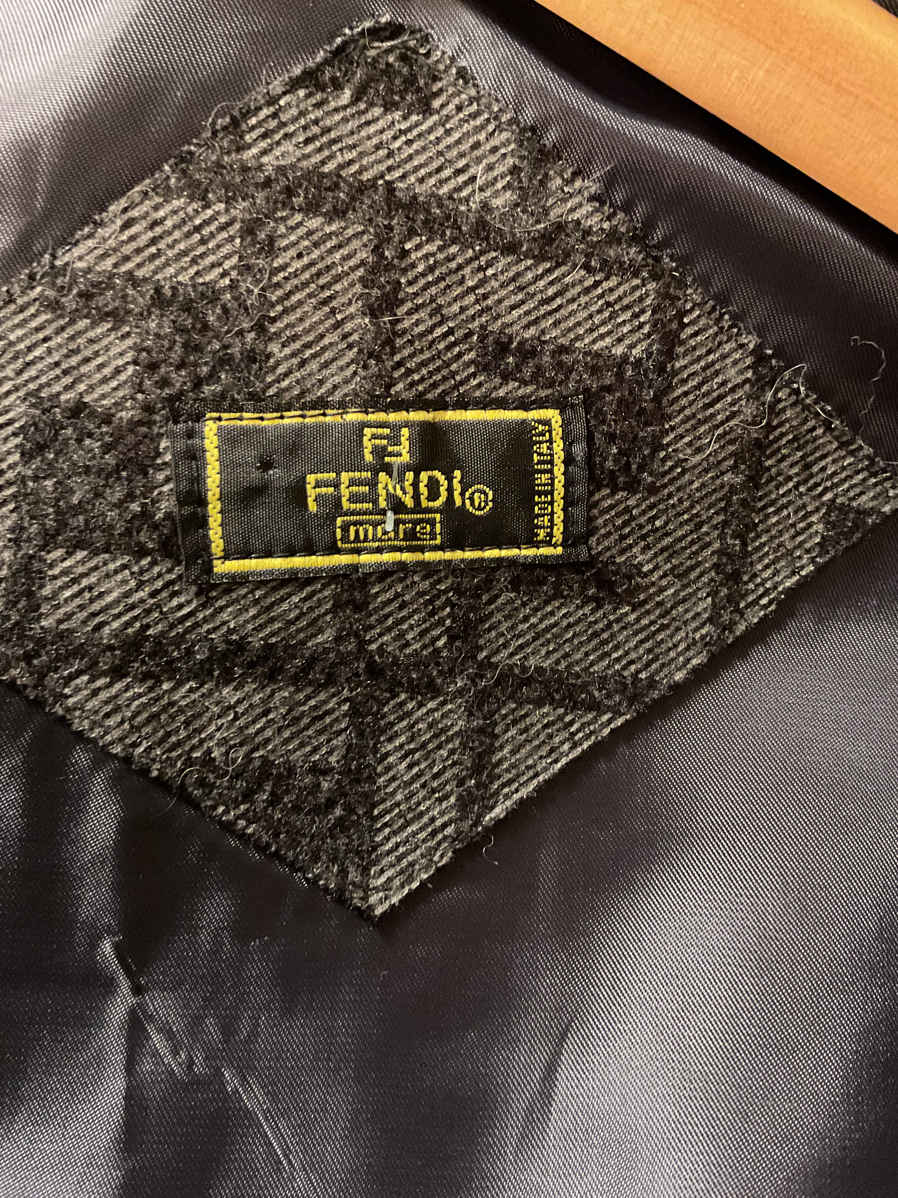 Vintage Fendi Monogram Wool Coat