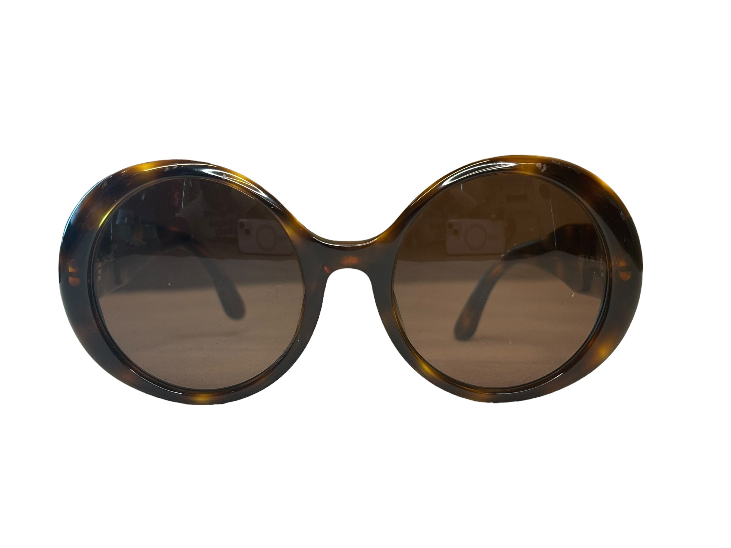 Chan Vintagel Gold Tortoise Shell Sunglasses #0014 80