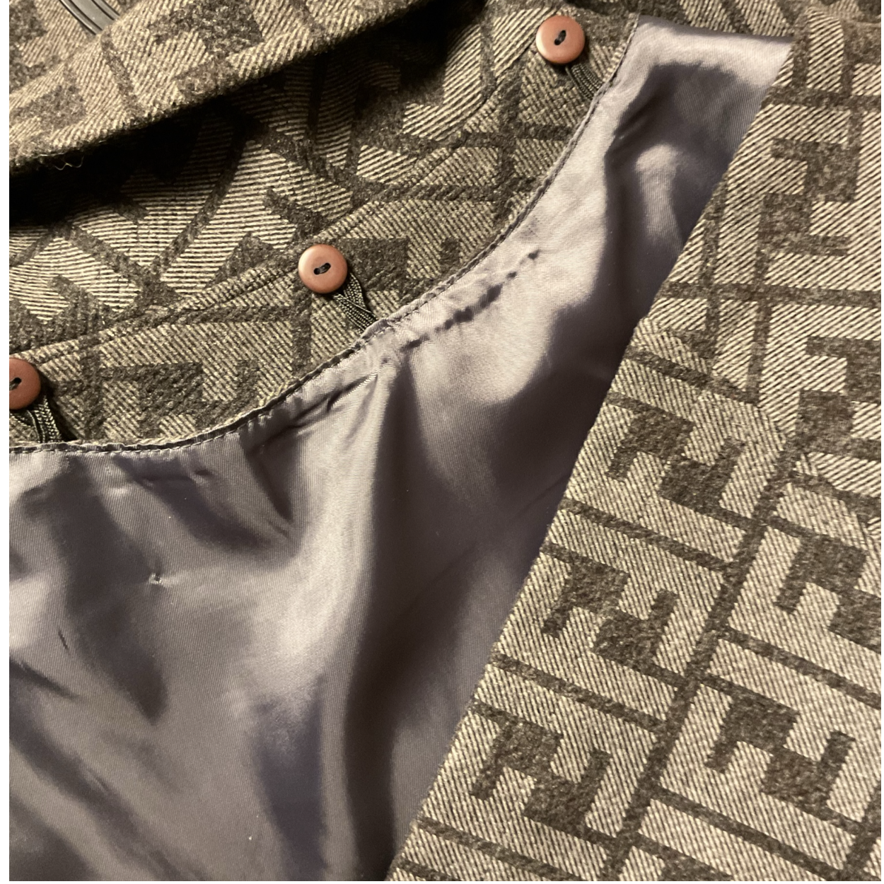 Vintage Fendi Monogram Wool Coat