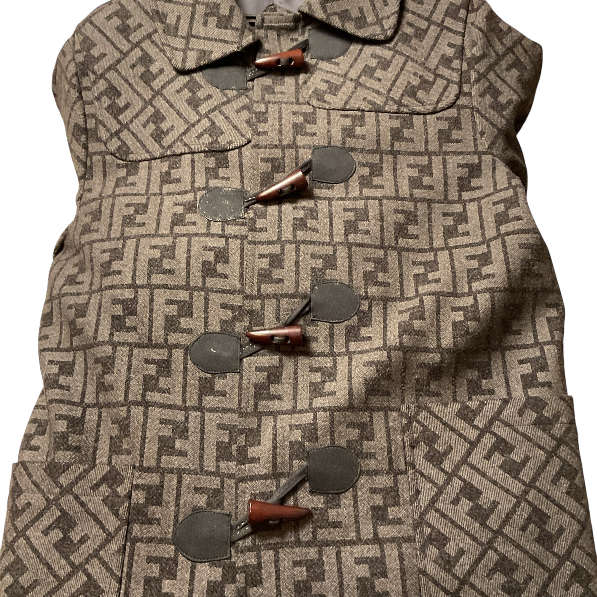 Vintage Fendi Monogram Wool Coat