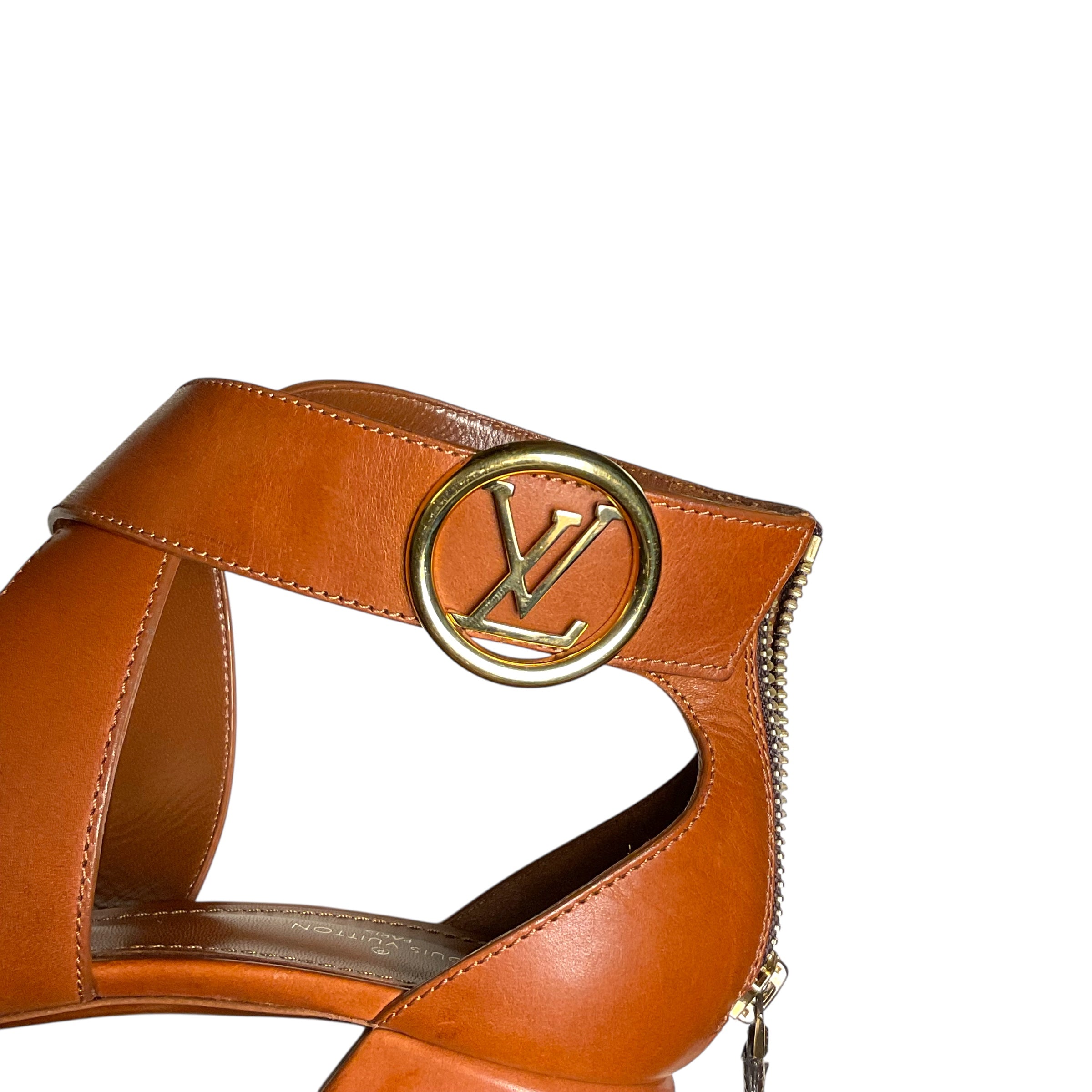 Louis Vuitton Horizon Sandalen in Cognac/Braun, Größe EU 39