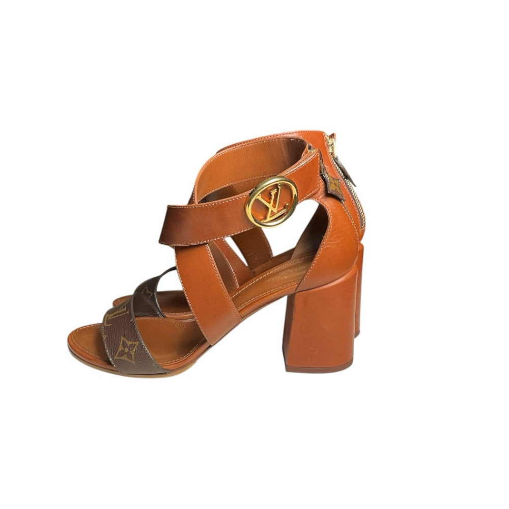 Louis Vuitton Horizon Sandalen in Cognac/Braun, Größe EU 39