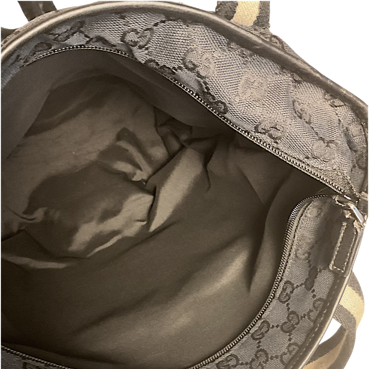 Gucci Vintage Monogram Tote, Black