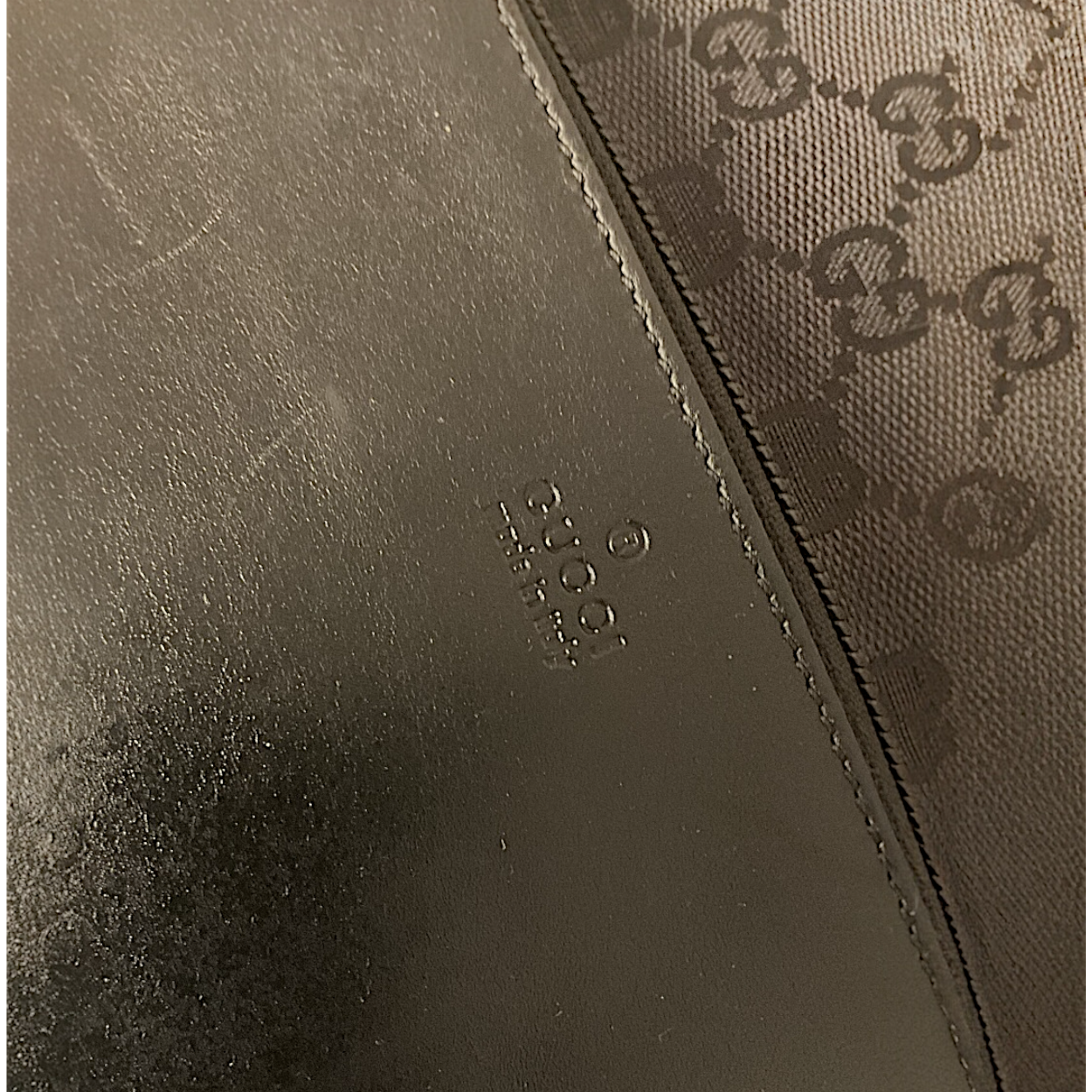 Gucci Vintage Monogram Tote, Black