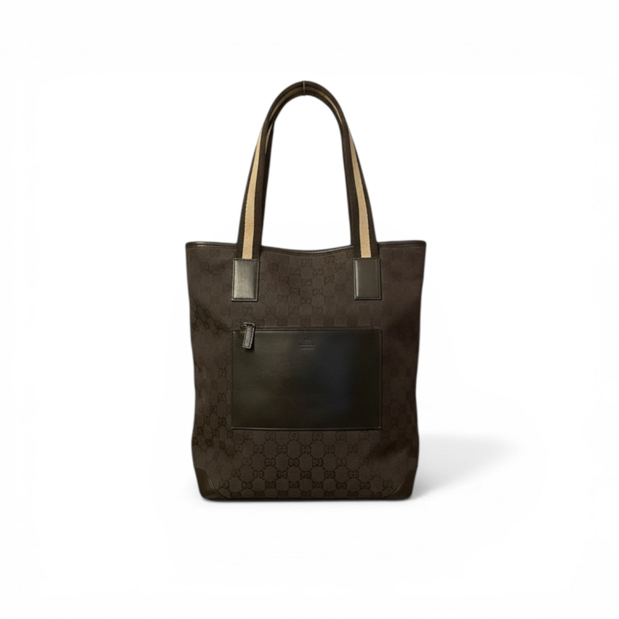 Gucci Vintage Monogram Tote, Black