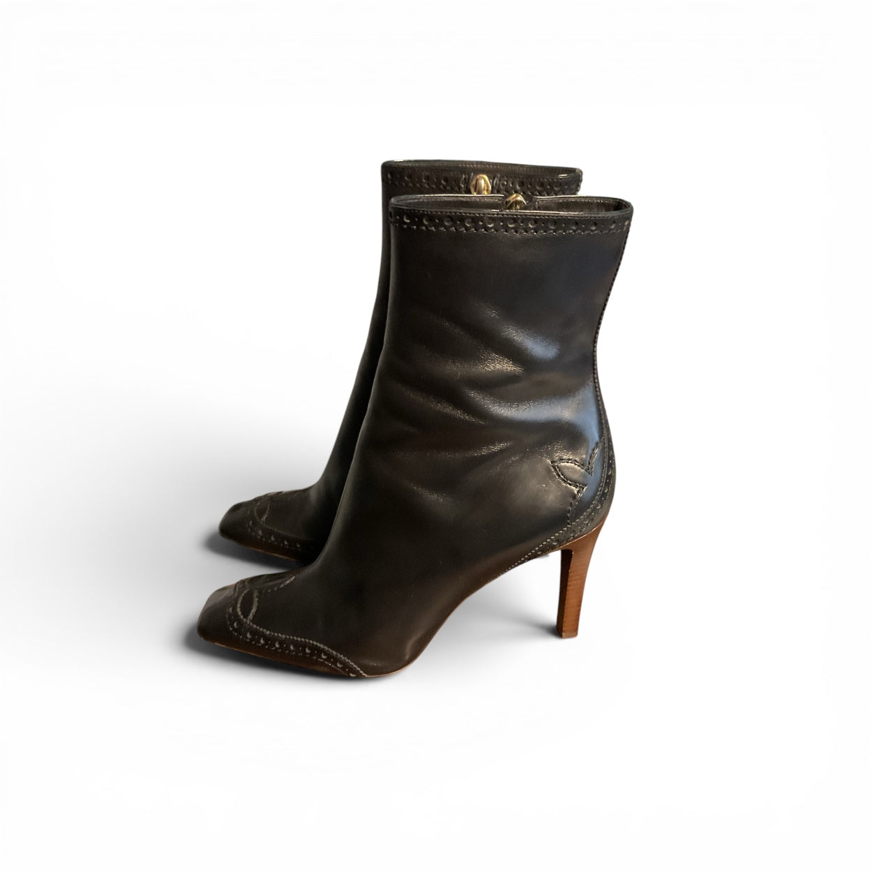 Louis Vuitton LeatherMonogram Ankle Boots, EU 37.5