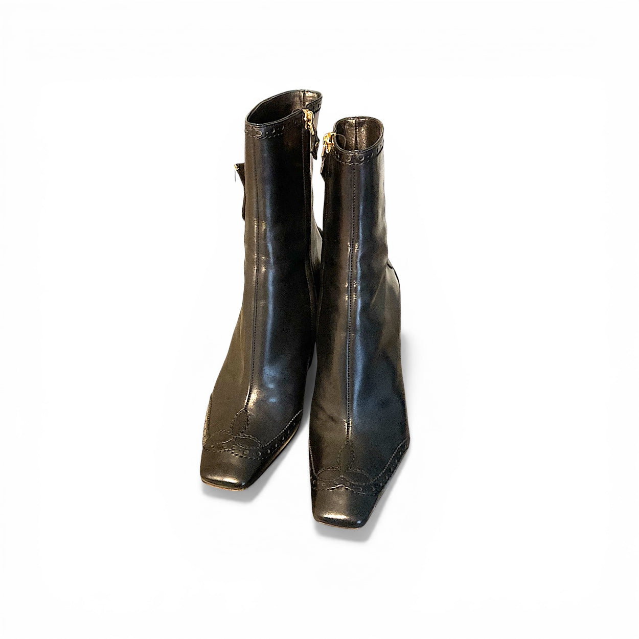 Louis Vuitton LeatherMonogram Ankle Boots, EU 37.5