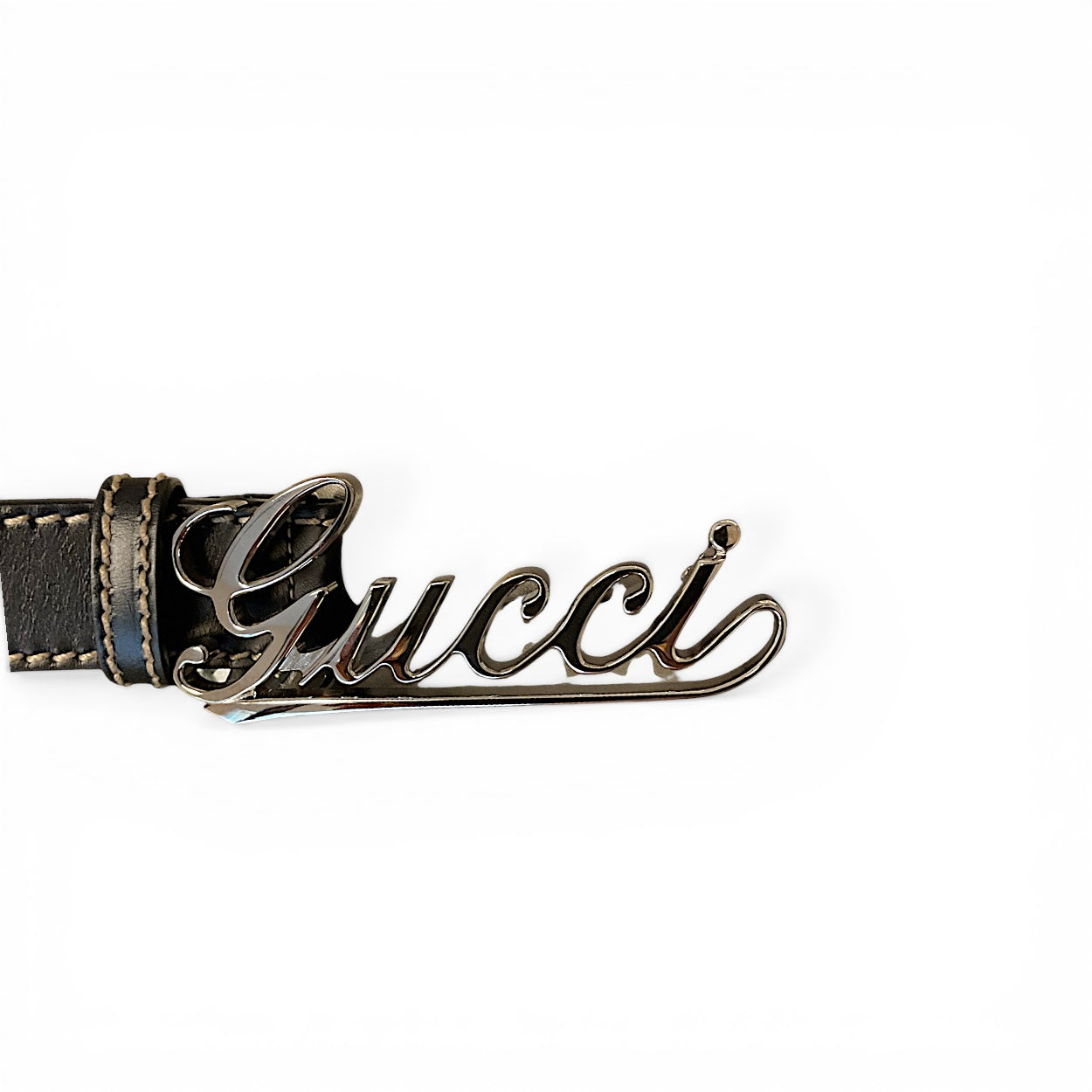 Gucci Vintage Name Belt, 43”, Unisex