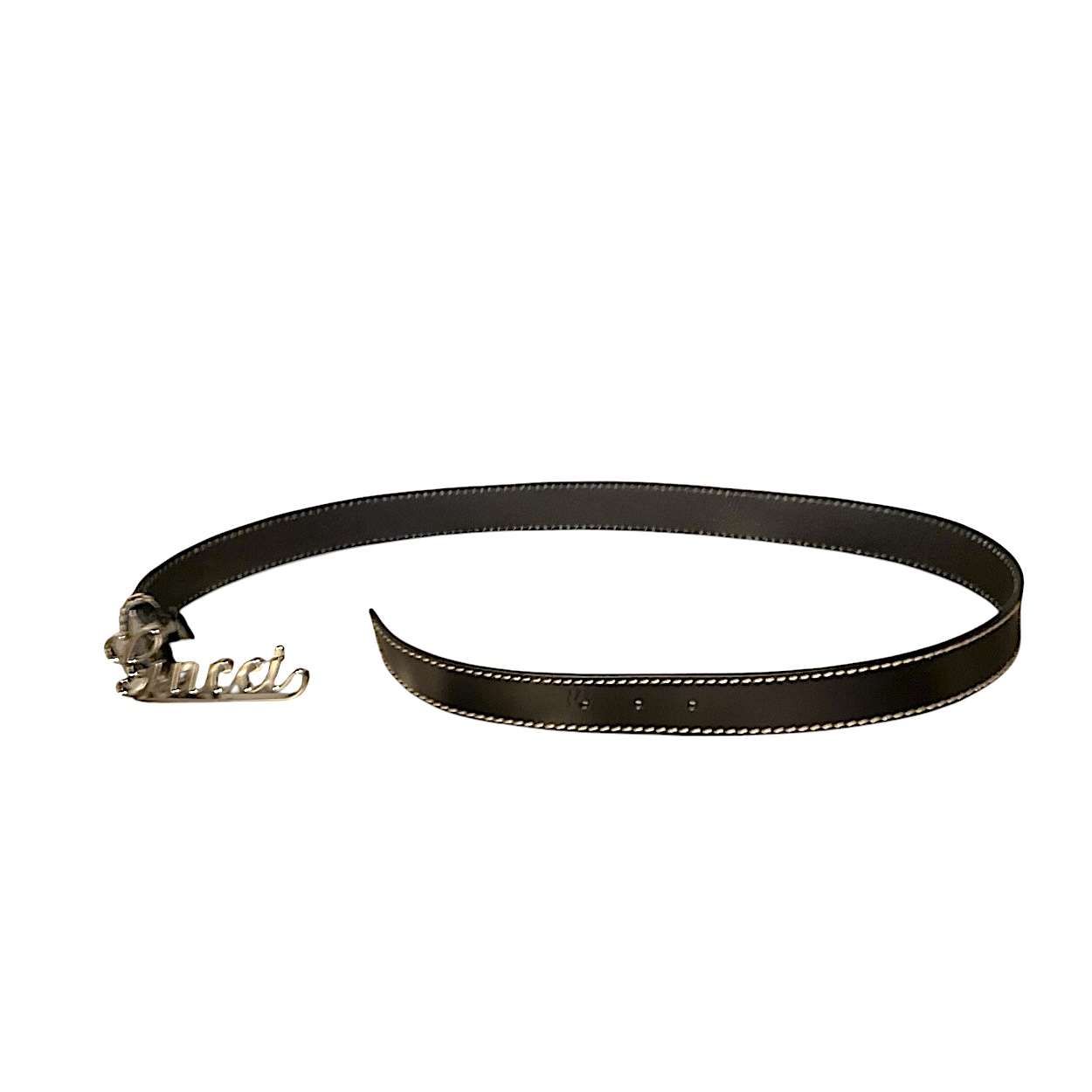 Gucci Vintage Name Belt, 43”, Unisex
