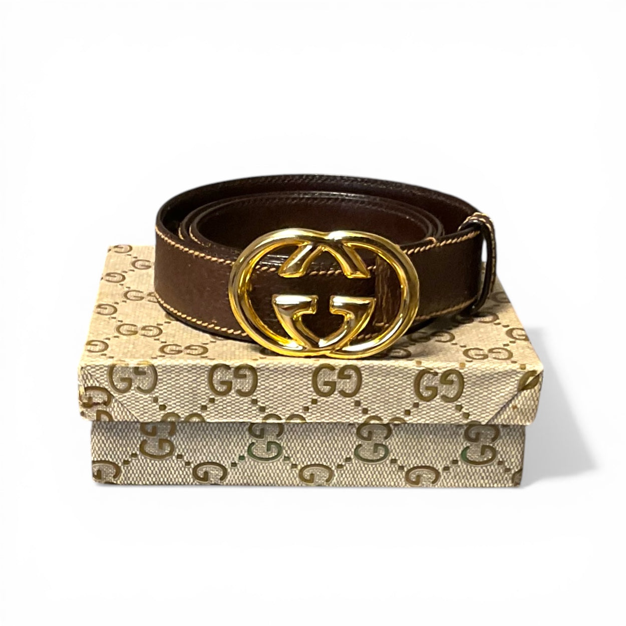 Gucci Vintage Interlocking "GG" Belt, 28"