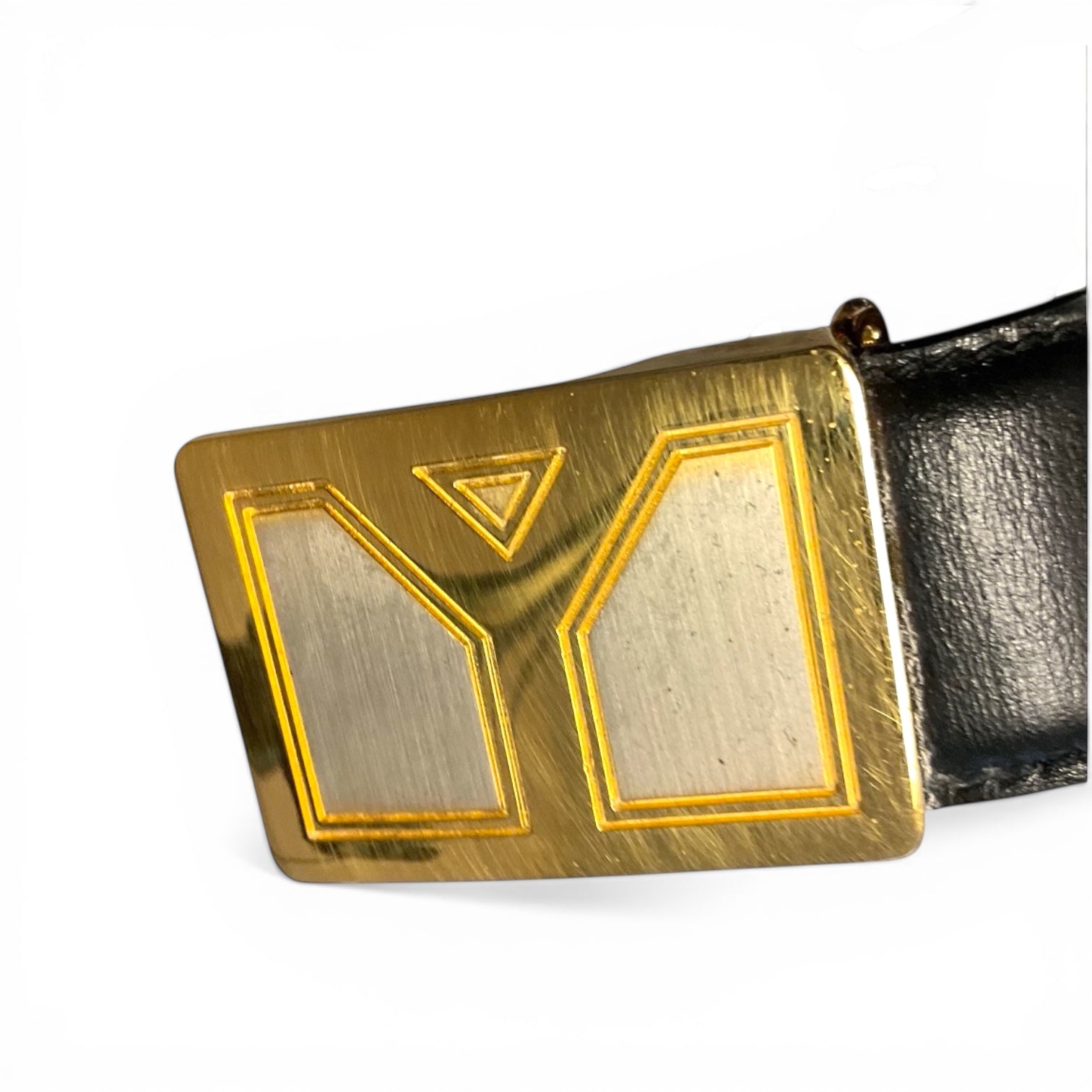 Yves Saint Laurent (YSL) Vintage Reversible “Y” Belt, Black & Brown