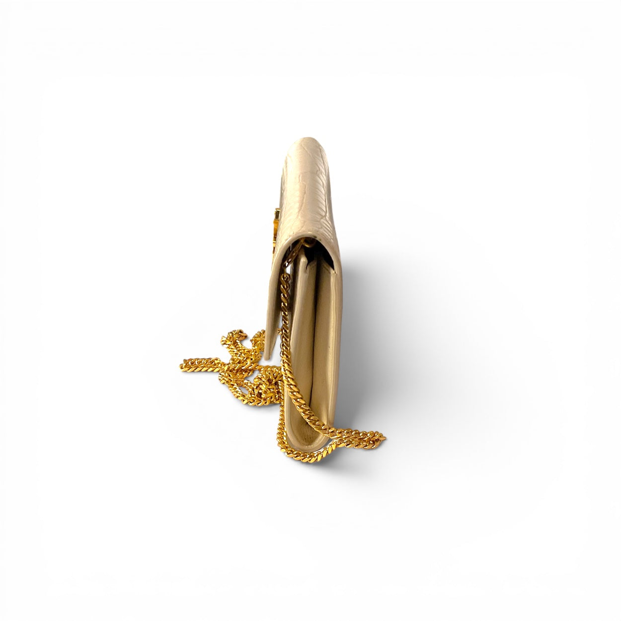 Saint Laurent (YSL ) Flap Bag  With Chain, Cream